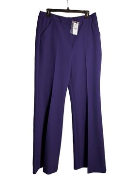 Express Flare Leg Dress Pants in Purple Editor Flare Trouser High Rise